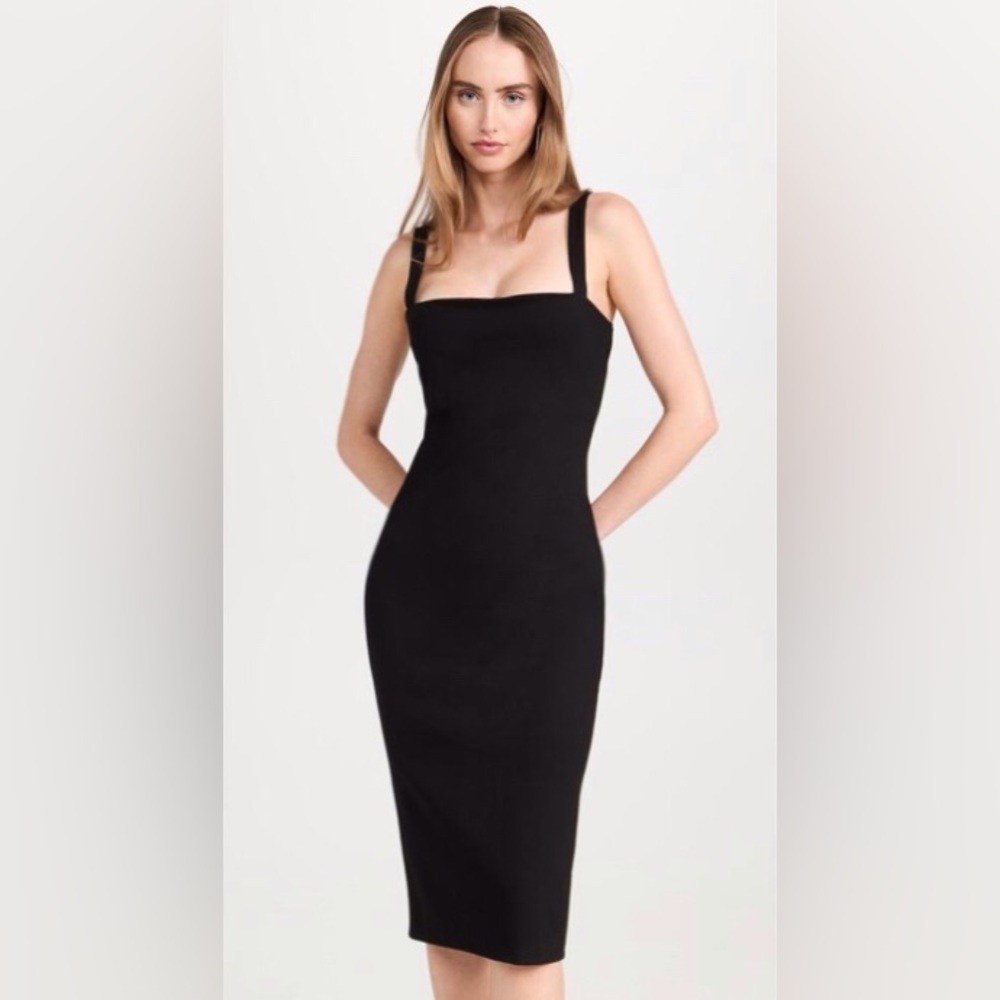 NWOT Reformation Ozzlie Knit Dress in Black Slit XS